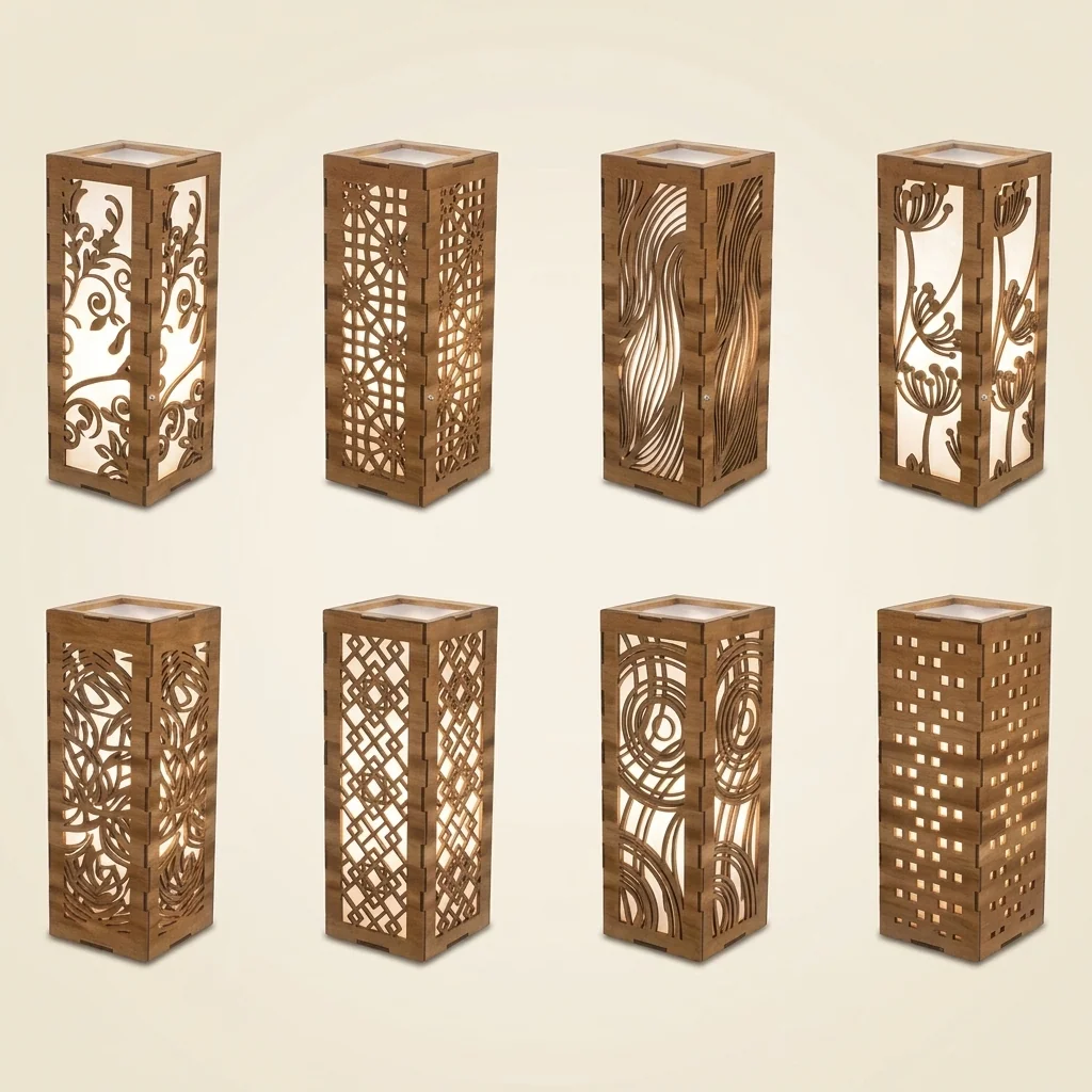 Lámparas de mesa caladas para decoración (modelos a elegir)