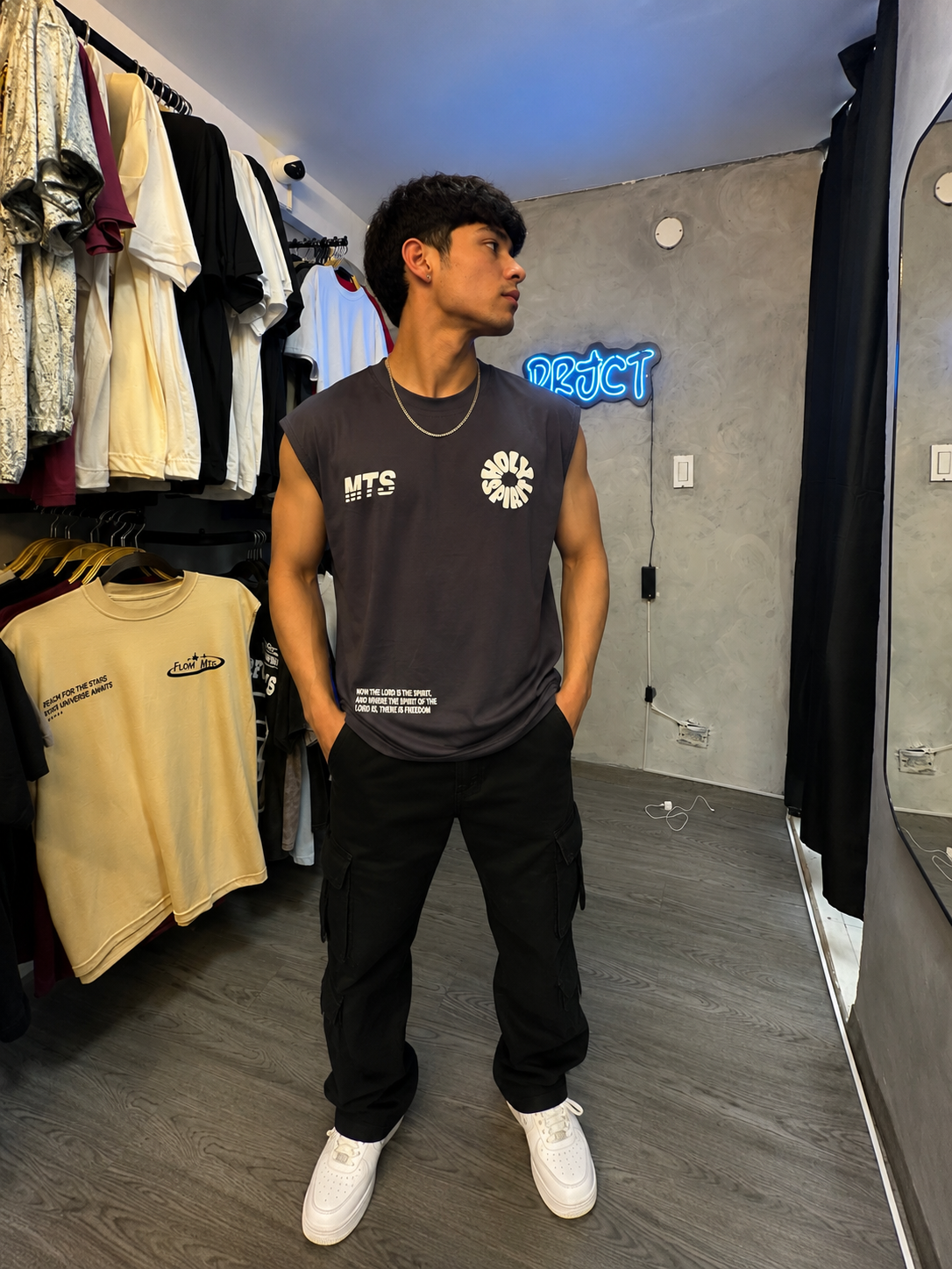 MTS MUSCLE TEE GRAPHITE