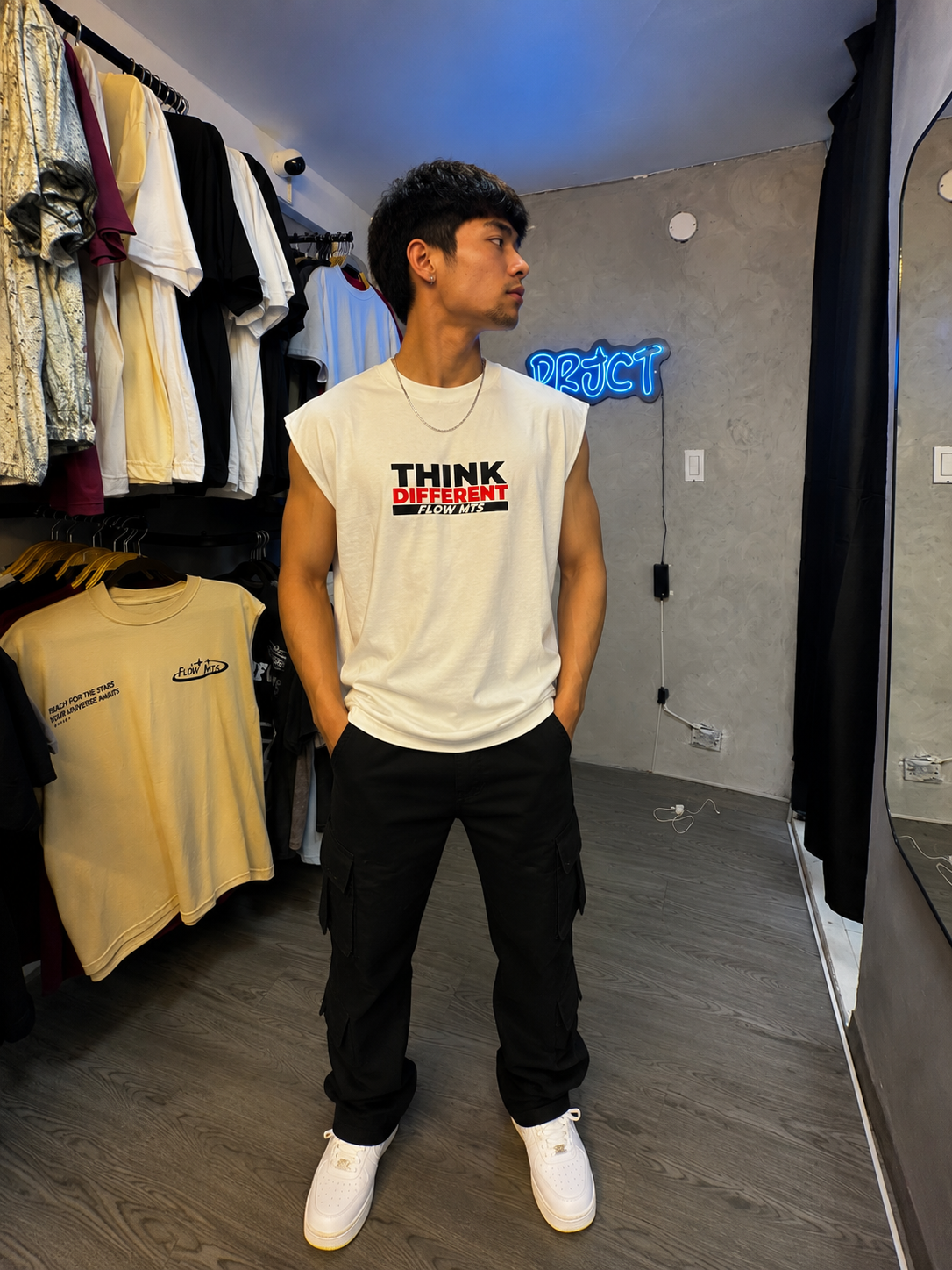 MTS MUSCLE TEE WHITE